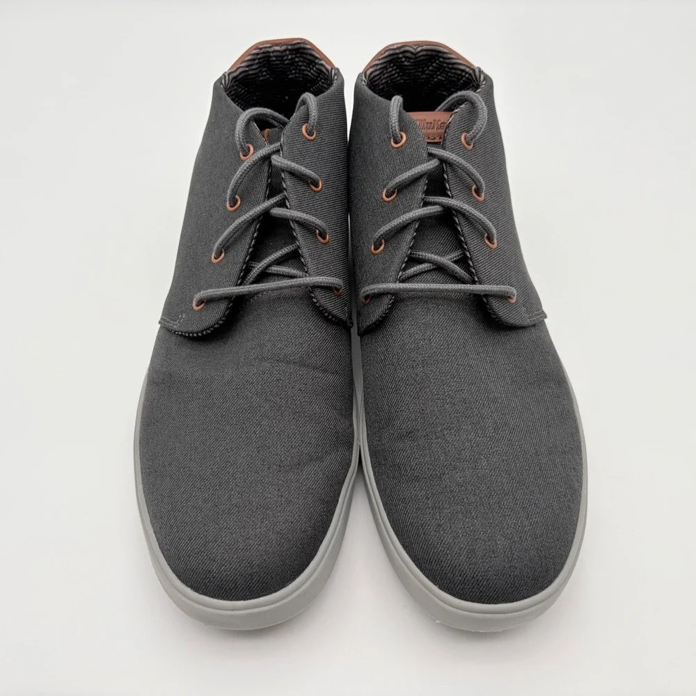 Olukai Nana Hele Wai'Apo Chukka Boots Mens Size 13 Dark Gray Canvas Lace Up